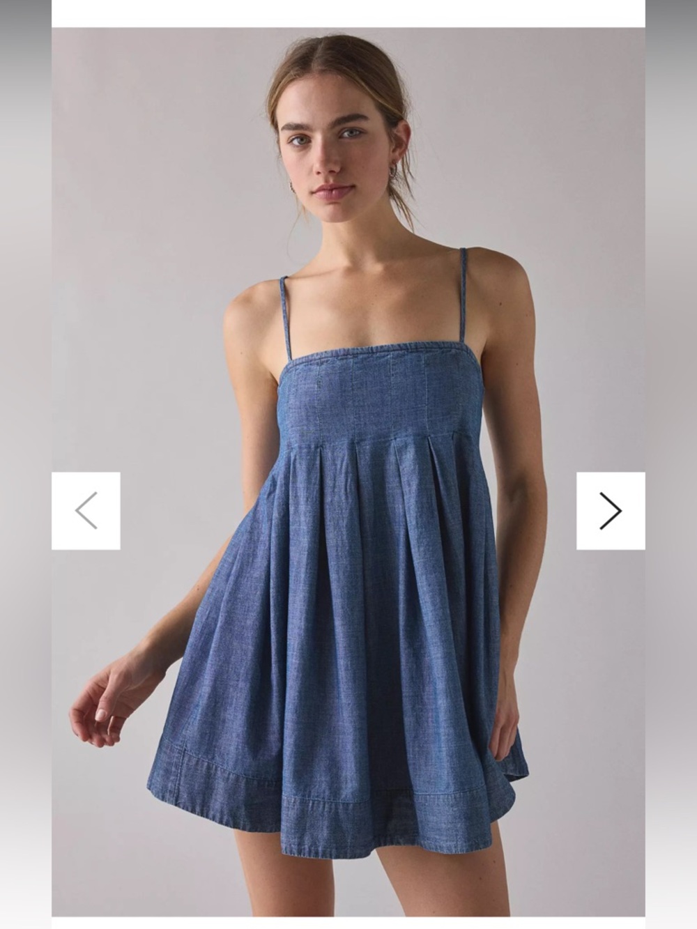 Kimchi Blue Chambray Babydoll Mini Dress (Urban Outfitters)